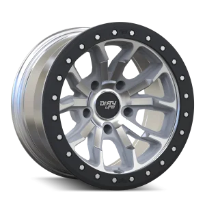 Dirty Life – DT-1 – Silver – 17″x9″ -12mm – Summer Wheels – 9303-7973M12